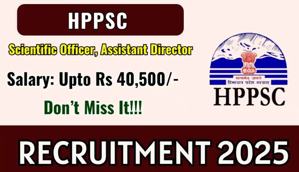HPPSC Recruitment 2025 - Apply Online for 04 Scientific Officer, Assistant Director Posts