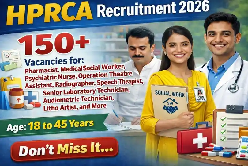 HPRCA Recruitment 2026 Online Form OUT - Apply Online for 150+ Pharmacist and More Posts