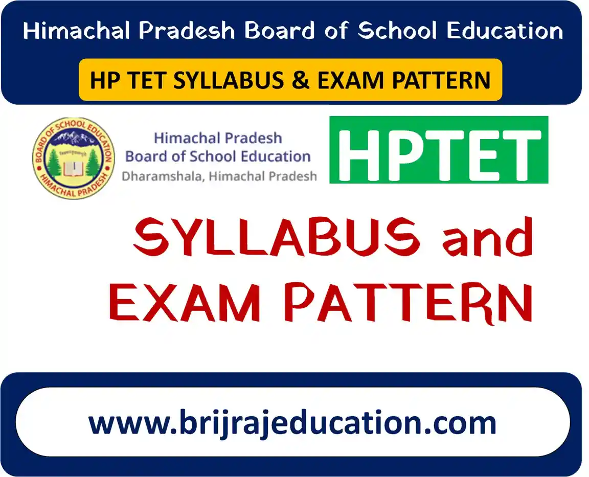 HP TET Syllabus Subject-Wise PDF, Exam Pattern / Syllabus