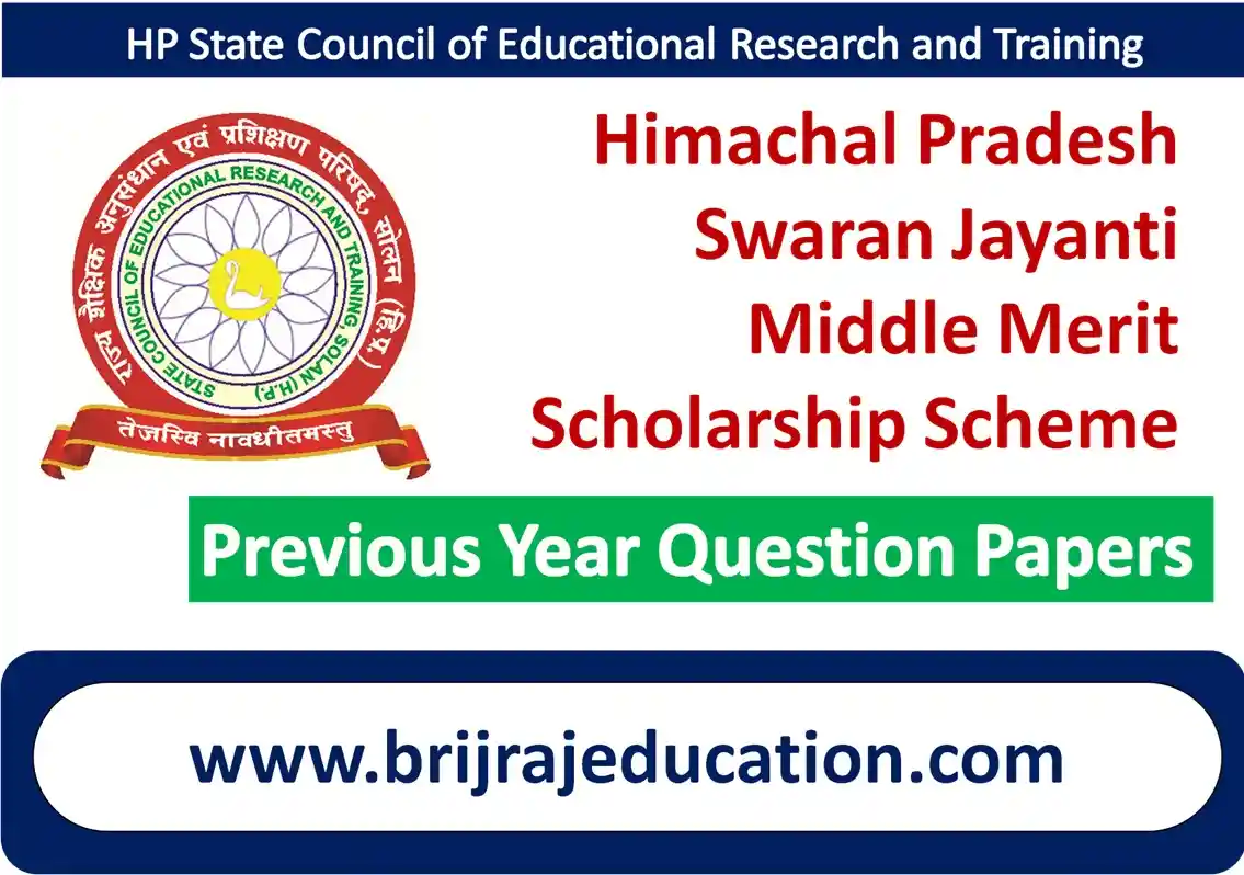 Previous Year Question Papers : Himachal Pradesh Swaran Jayanti Middle Merit Scholarship Exam