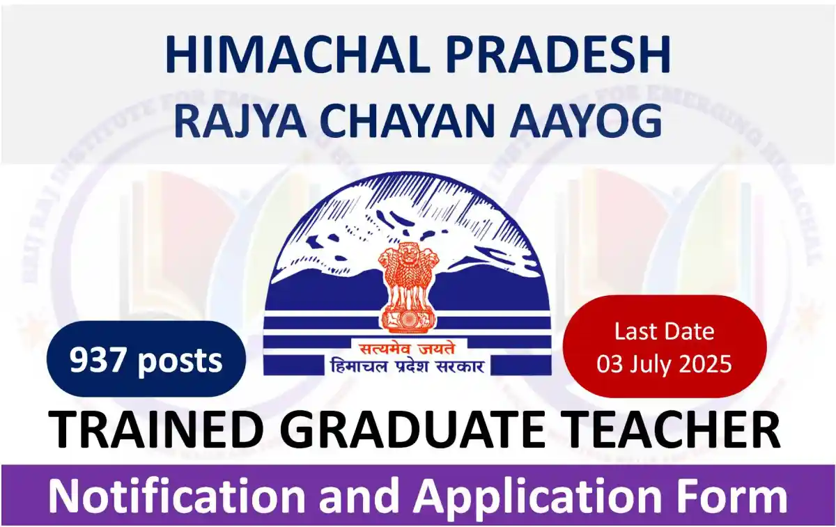 Himachal Pradesh TGT, 937 Posts HP TGT 2025