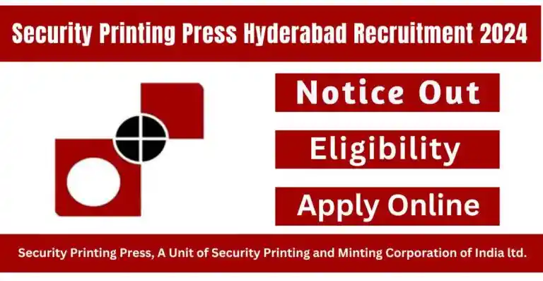 Security Printing Press Hyderabad Recruitment 2024